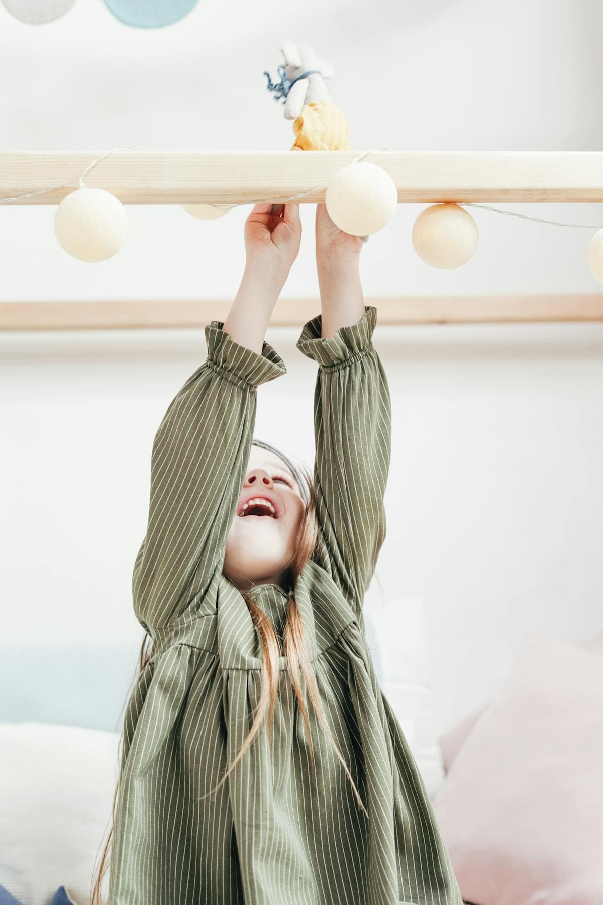 Montessori classroom with natural wooden toys and activities